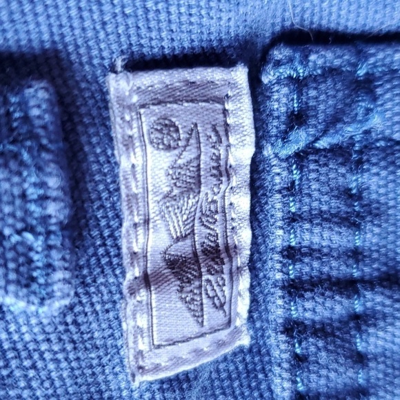 Eddie Bauer blue 6 pocket 98% cotton crop. Specially dyed size 10 - Picture 9 of 12